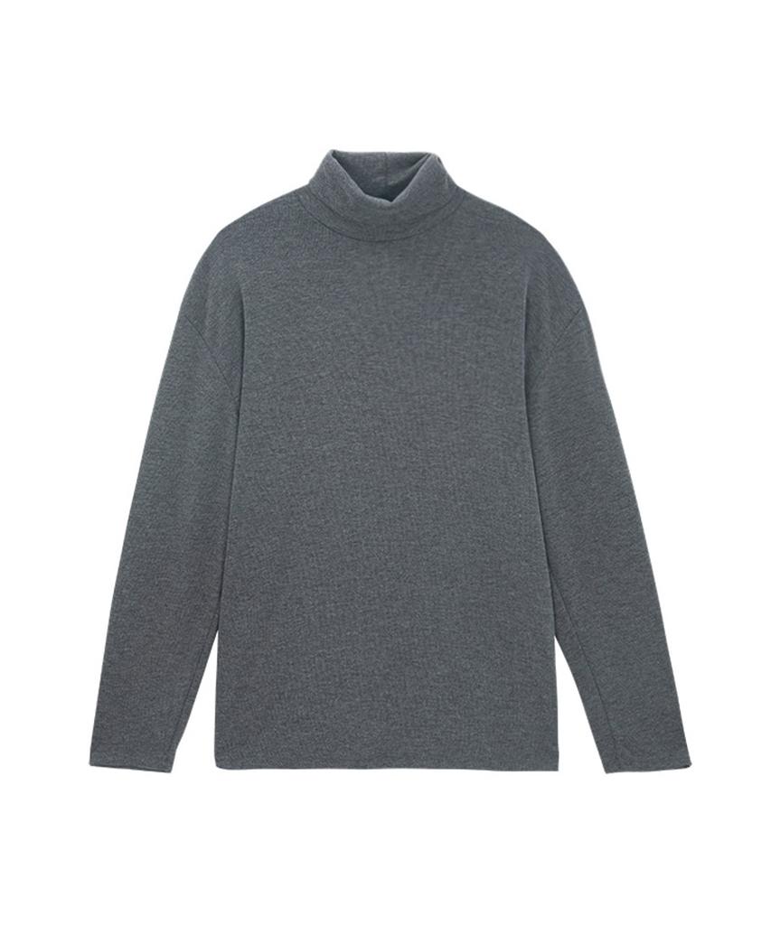ENDOOR Turtleneck Long Sleeve T-Shirt (Charcoal)