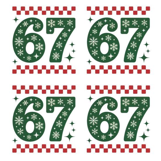 4 Iron Funny Six on Patches Sheets 67 Seven Meme Iron on