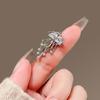 Women Brooch Blue Faux Crystal Jellyfish Shape Lapel Pin Suits Coats Bags Scarves Badge Versatile Accessory
