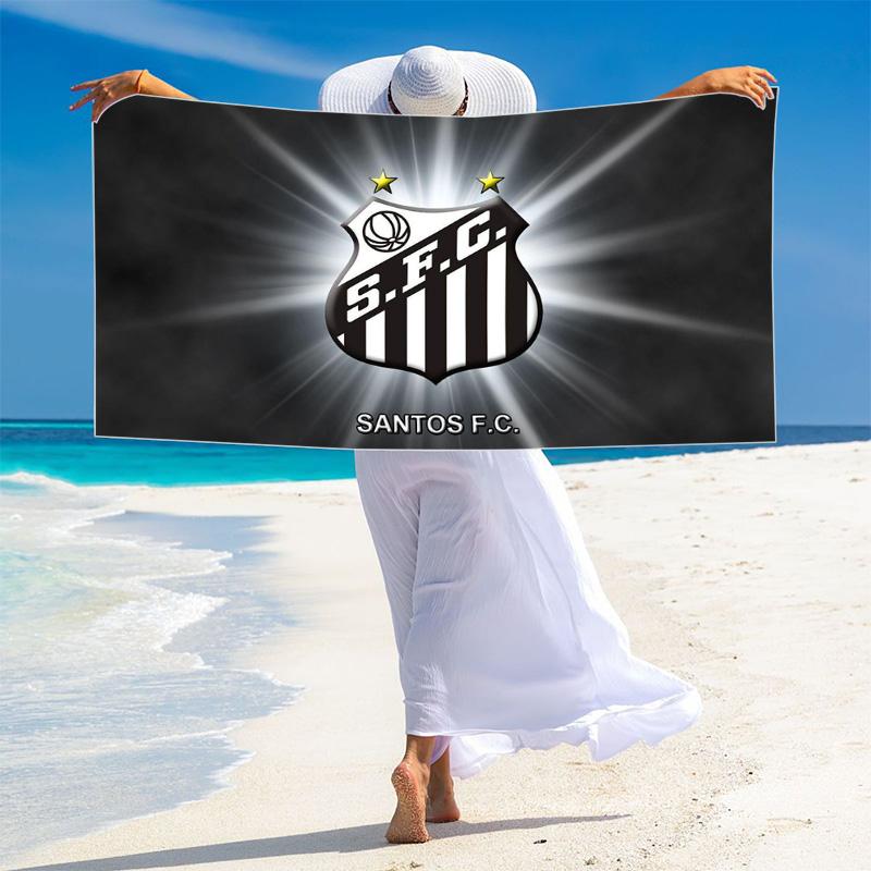 Santos FC Logo Print Beach Towel, Large Soft Quick Dry Towel for Beach Camping Swimming