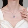 S925 Sterling Silver Moissanite Snowflake Pendant Necklace for Women - Cute Clavicle Chain