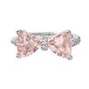 Minimalist Bowknot Opening Adjustable Rings for Women Girls Fashion Creative Irregular Geometric Birthday Party Jewelry Gifts
