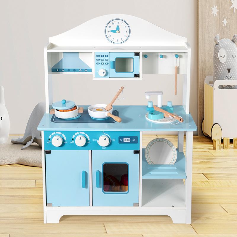 Wooden Children's Morandi Kitchen Play House Kitchenware Simulation Stove Toy