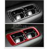 Real Soft Carbon Fiber Sticker For Porsche Cayenne 2003 2004 2005 2006 2007 2008 2009 2010 Window Lifting Button Frame Panel