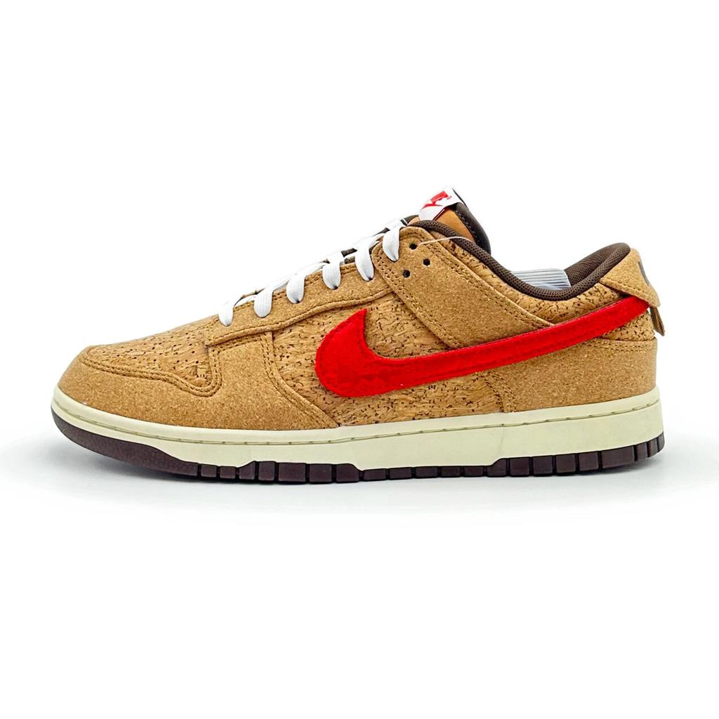 FN0317-121 CLOT × Nike Dunk Low SP Cork Natural Flax Coconut Milk Baroque Brown