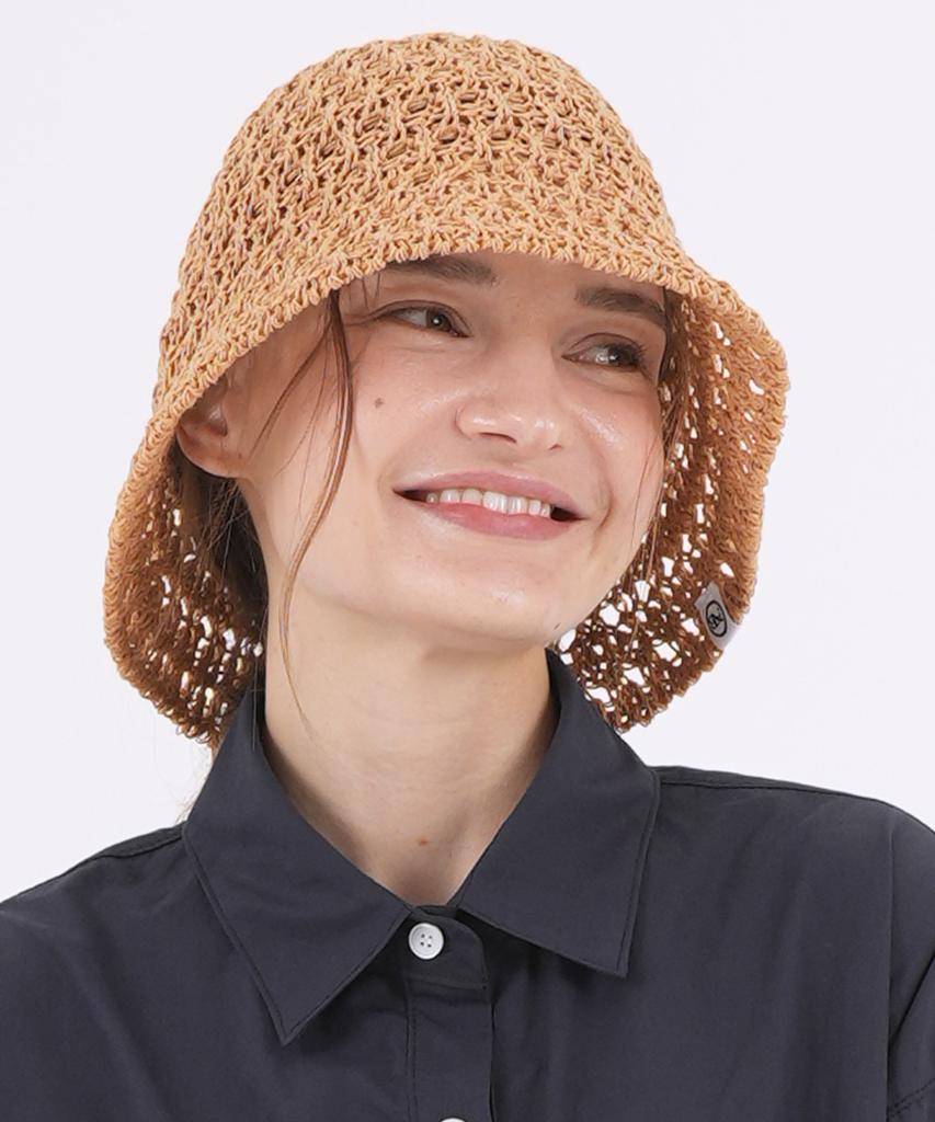 THE-ABON Beach Massed Sun Bucket Hat Black