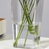 Klar blomster vase til borddekorationer Knusesikker Høj Cylinder Plastik Vase til Bryllupsbegivenhed Hjemmekontor Borddekoration