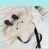 Cute And Trendy Cloud Shoulder Bag For Girls In Soft Grey Plush Material