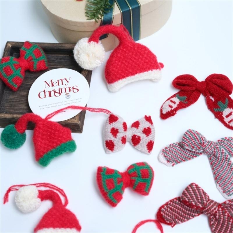 Festival Santa Hat Decoration Handmade Craft For Kids Holiday Gift Wrapping Bottle Decorations