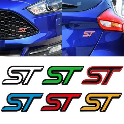 3D kovový ST Line emblém přední masky chladiče, odznak, samolepky na kufr auta pro Focus Mondeo Fiesta Explorer, stylingové doplňky