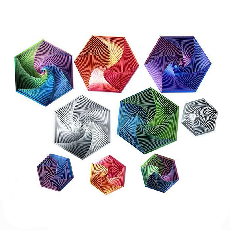 1 Piece Hexagonal Fractal Ring Spiral Change Toys 3D-Printed Fractal  Hexagon Stress Relief Toy