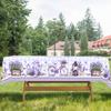 One Purple Lavender Patterned Tablecloth, Featuring Lavender And Butterfly Prints, Embossed Edges