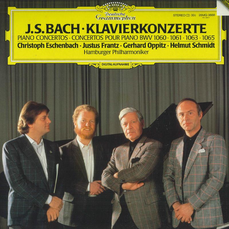 

LP Record CHRISTOPH ESCHENBACH JUSTUS FRANTZ J. S. Bach Piano Concertos BWV 106 28MG0888 DEUTSCHE GRAMMO 1985 Japan Classical Used