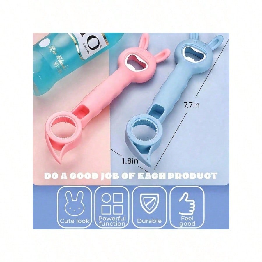 1 Piece ,4 In 1 Opener ,Multi Function For Beer, Beverages, Cans, Easy To Use For Weak Hands , Seniors , Versatile For Kitchen