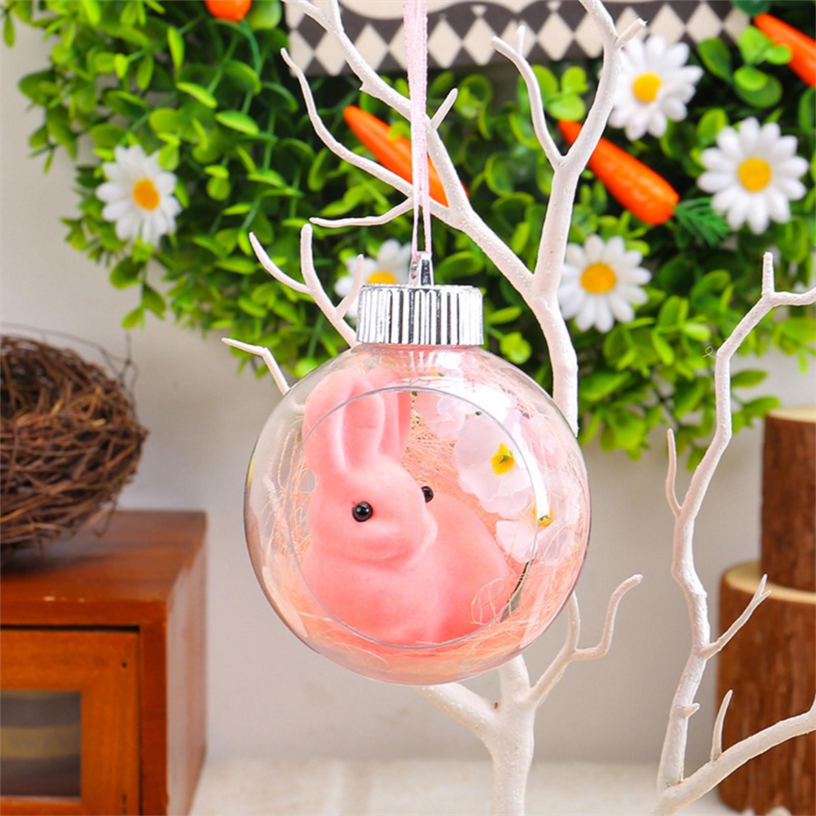 

Пасхальный акриловый шар, украшение, прозрачный заяц, подвесной шар, круглый шар, атмосфера, макет, подвеска на окно One Size