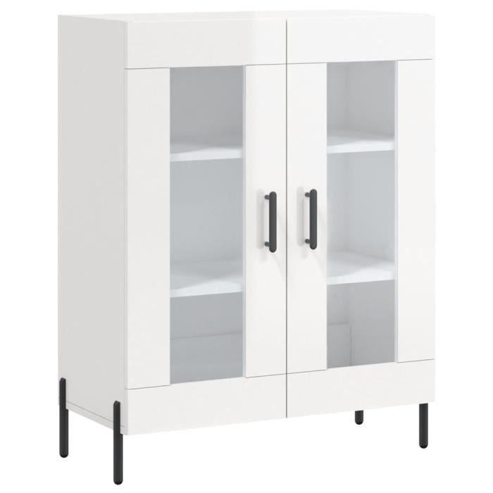 VidaXL Buffet High-Gloss White 69.5x34x90 Cm Engineered Wood 827798