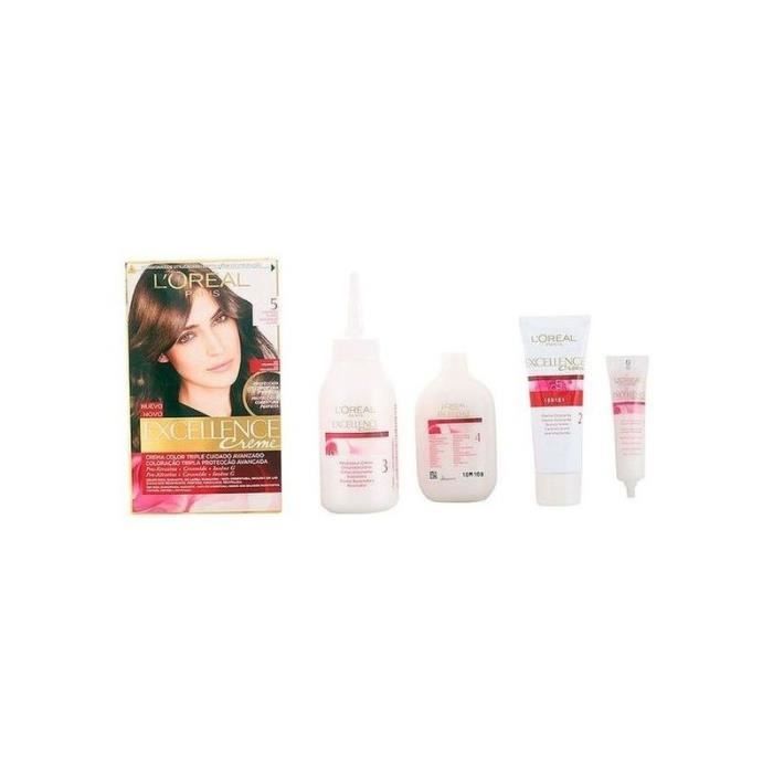 Permanente Coloration - L'Oreal - Excellence - Hellbraun - Unisex - Alle Haartypen braun