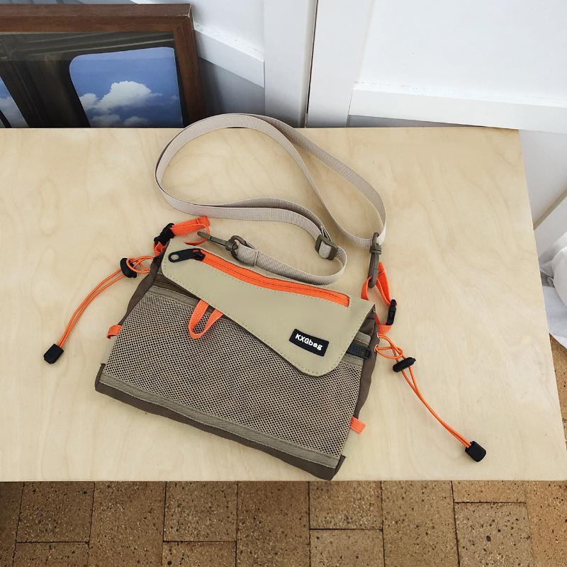 Unisex Urban Outdoor Crossbody Sling Bag Mesh Panel Casual Daypack For Daily Commute Short Trips Street Carry