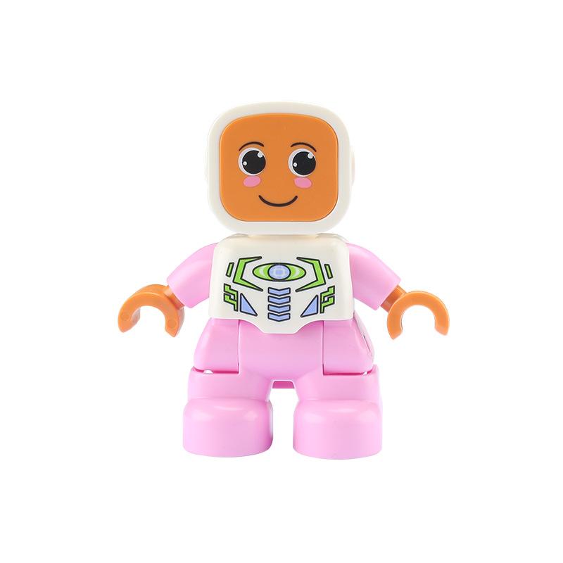 Big Building Blocks Boy Girls Family Policemen Figures Doll Compatible Duplos Children Kids Self Locking Bricks Assemble Toys