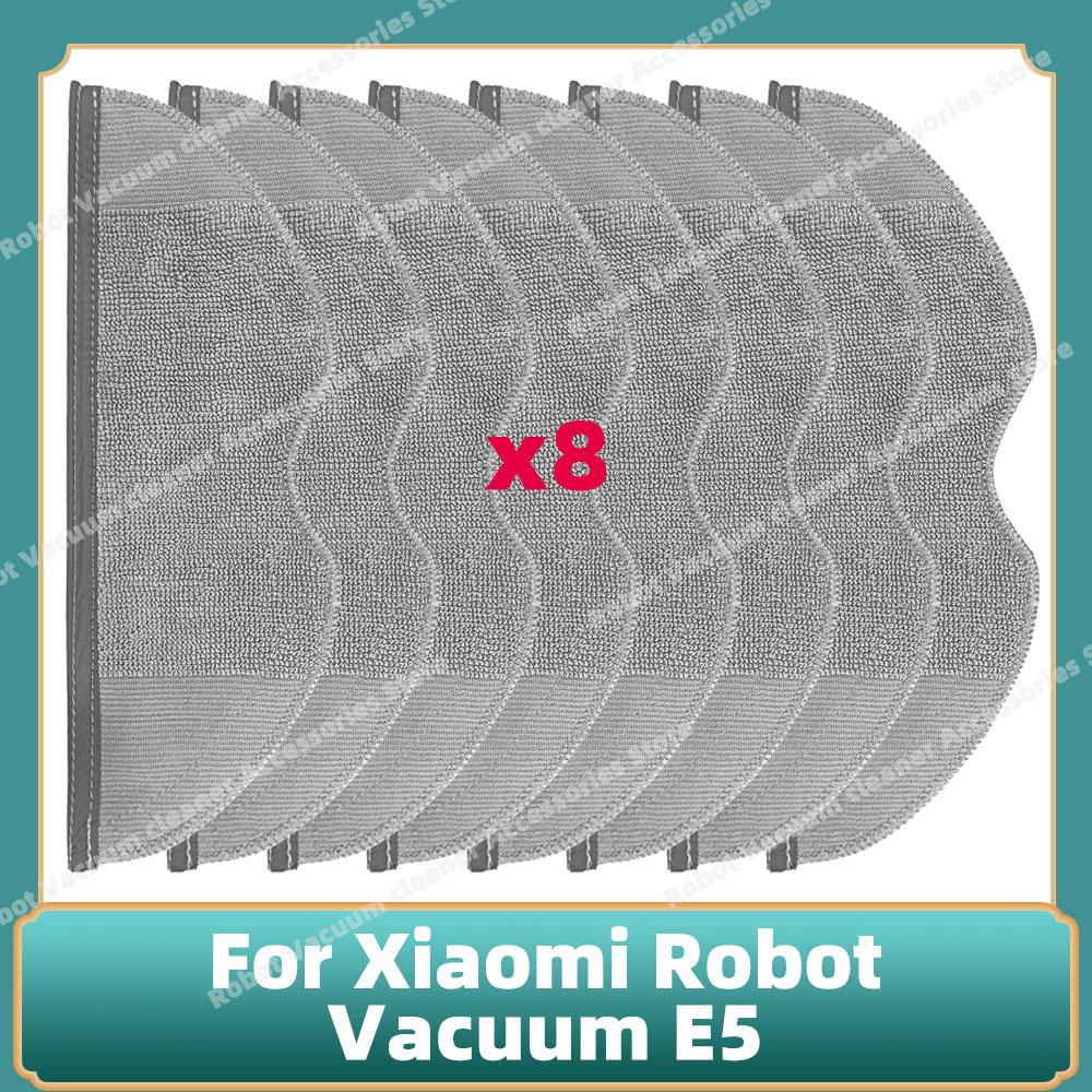 Compatible For Xiaomi Robot Vacuum E5 / C108 Side Brush Heap Filter Mop Cloth Accessories Replacement Spare Parts