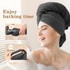 New Microfiber Hair Towel Extra Wrap Quick Dry Hair Towel Wrap With Elastic Band , Ultra Absorbent Soft Hair Towel Wrap Turban