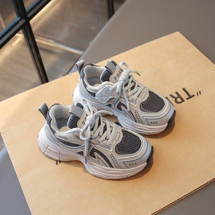 Children's dad shoes 2025 spring and autumn new girls soft-soled sports shoes boys lightweight breathable dad shoes medium and old children