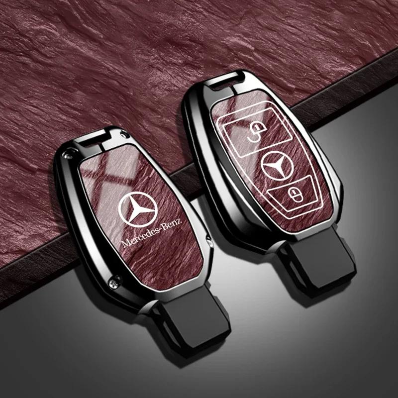 Car Sticker For Benz Zinc Alloy Car Key Protector Key Case Cover Shell For Mercedes Benz B C E Class GLS GLA GLK GLC CLA AMG W20