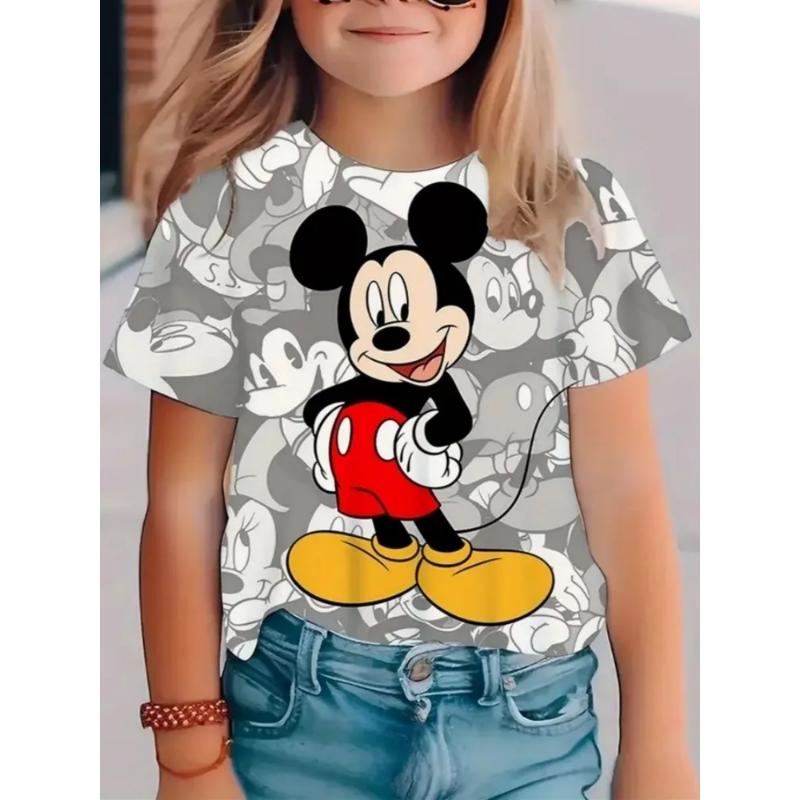 Fashion Children's Clothing Crew Neck Short Sleeve 3D Casual Color Printing Casual Short Sleeve Crew Neck T-Shirt
