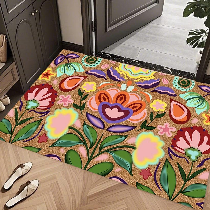 "Hallo Rutschfeste Fußmatte, Langlebige und Wasserdichte Bodenmatte für Eingangsbereich oder Badezimmer, Weich und Dekorativ mit Buntem Geschenk"