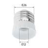 Ceramic E26 to E12 Socket Adapter Heavy Duty Medium Base Candelabra Converter Secure Connection