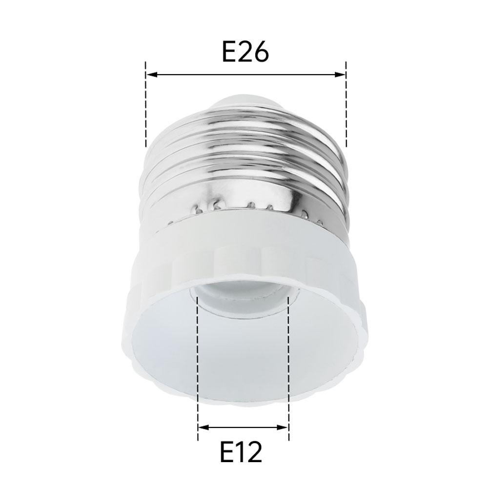 Ceramic E26 to E12 Socket Adapter Heavy Duty Medium Base Candelabra Converter Secure Connection