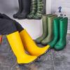 Men's rain boots matte surface non-slip, waterproof and wear-resistant food grade PVC high tube rice field farmland vegetable field rain shoes