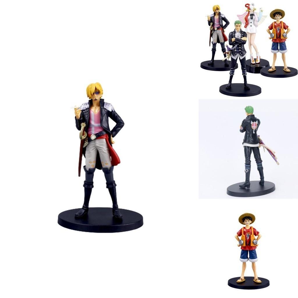 Colored Luffy Zoro Sanji Uta One Piece Film Red Figure Cake Topper Xmas Gifts