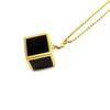 Altesse [L5355] - Gold Plated Necklace 'Calypso' Black White