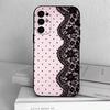 Elegant Black Lace Print Design  Phone Case For Samsung S25,S24,S21,S22,S23,S30,Ultra,S20,Plus,Fe,Lite,Note,10,Black Cover