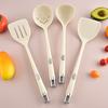 4Pcs Silicone Spatula Set Long Handle Non Stick Spatula Slotted Spoon Turner Ladle High Heat Resistant Kitchen Utensils