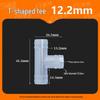 High-Temp Resistant Plastic Hose T-Connector, Quick Connect Fish Tank Accessory, PP Material