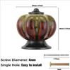 1pc Antique Pumpkin Ceramic Door Knob for Cabinets Cupboard Dresser Drawers Kitchen Furniture Handles Pulls with 2 Sizes Screws