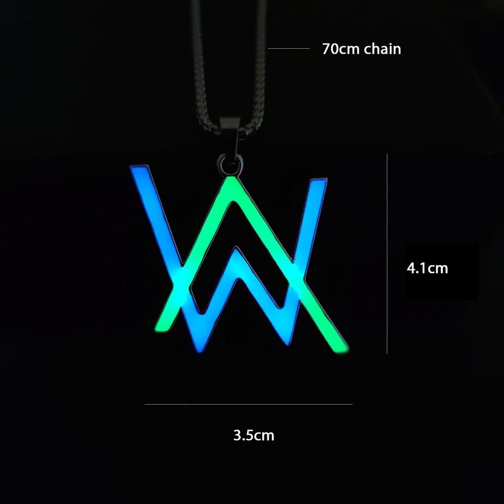 Novel Luminous Glowing Butterfly Pendant Hexagram Stainless Steel Glow In The Dark Necklace for Women Men Halloween Gift