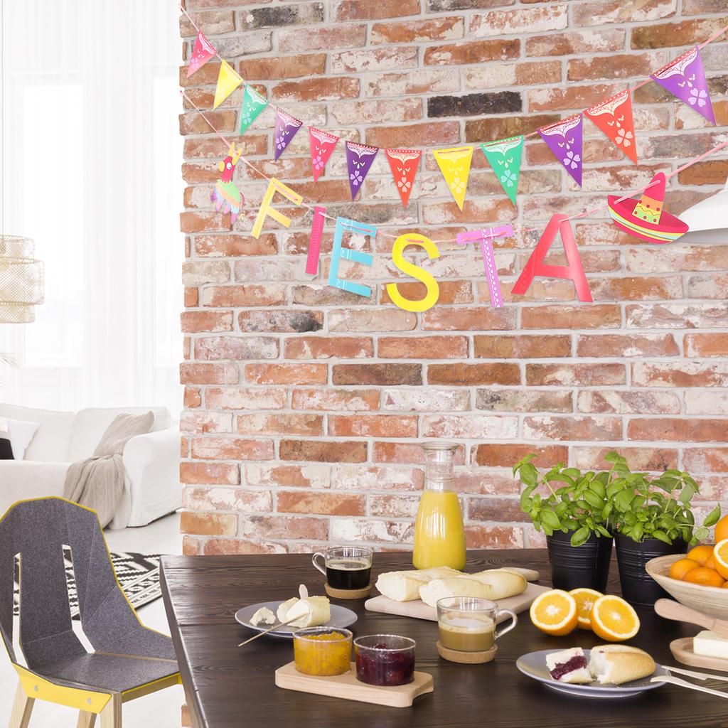 2 st Mexiko Dragflagga Mexikanskt Tema Banner Girlang Dekor Fiesta Party Tillbehör Dekoration Krans