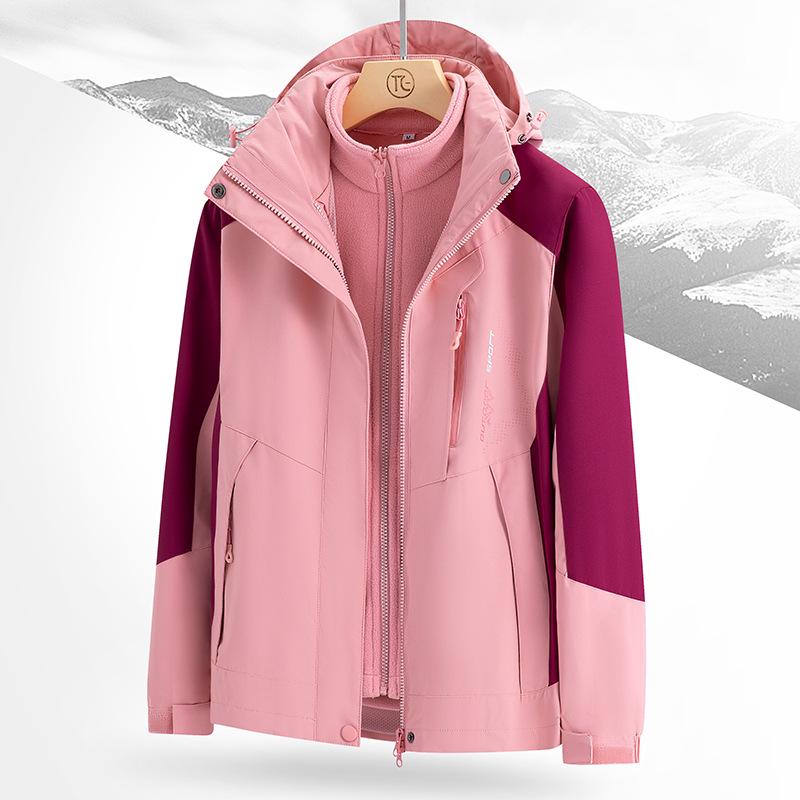 

Осінньо-зимовий вітрозахисний та водонепроникний набір куртки 3-в-1 для пар - Знімний для чоловіків та жінок 3XL