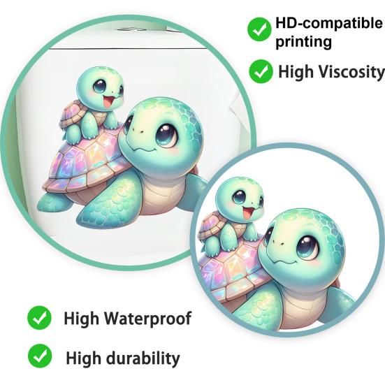 Toilettenaufkleber, Niedliches Schildkrötendesign Toilettendeckel-Aufkleber, Wasserdichte Abziehbilder Ohne Kleberückstände, Einfach anzubringender Aufkleber für das Badezimmer