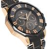 Salvatore Mara Watch Chronograph 10 ATM Water Resistant Business Formal Italian Brand Limited Model Men's SM15104 (Black X Pink Gold)