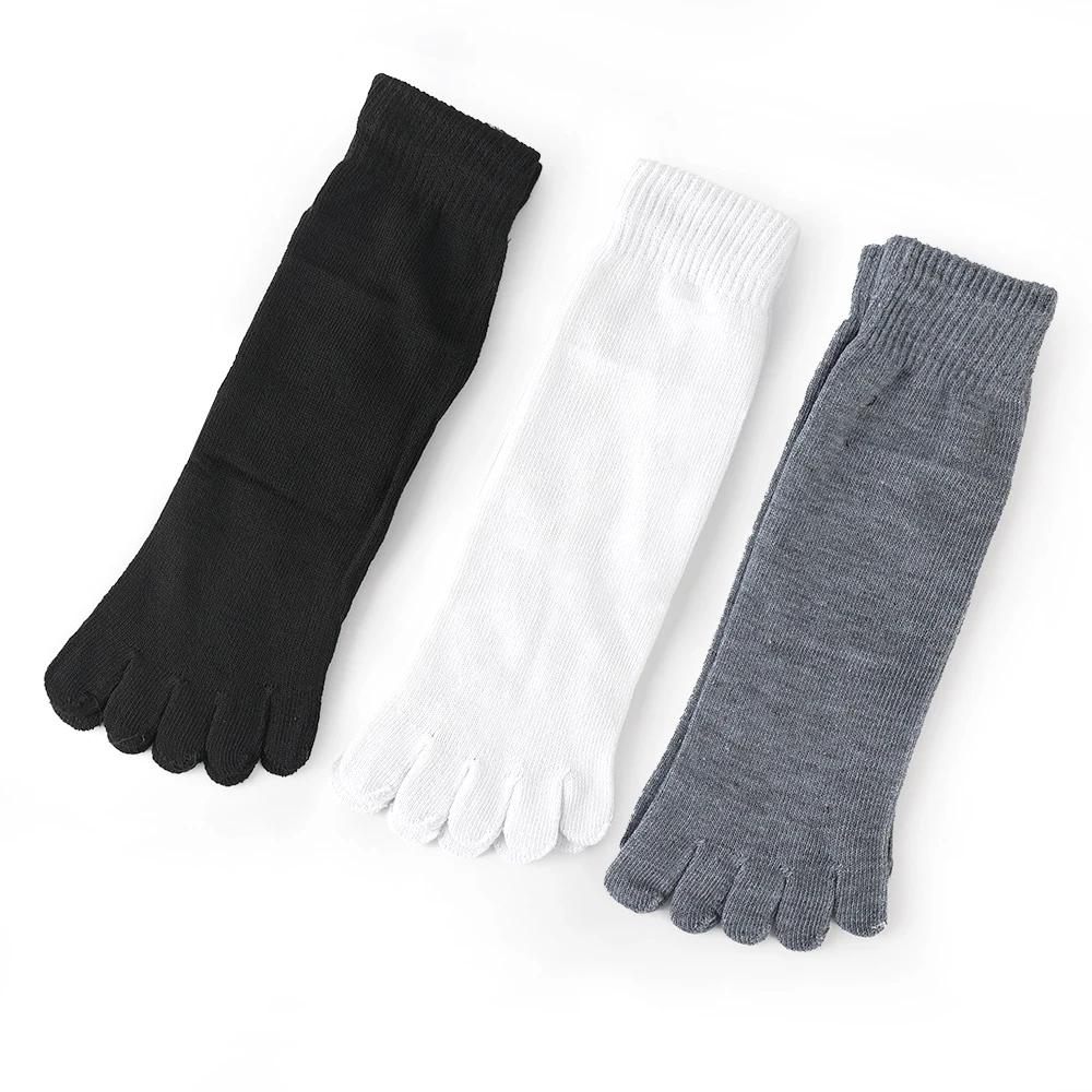 1/5Pairs Men's Five Toes Socks Breathable Anti Odor Five Finger Socks for Male White Black Sturdy Soft High Quality Mid Tube Sox