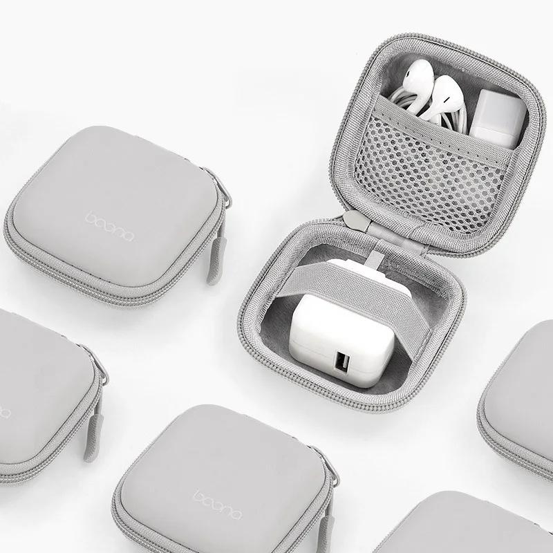 Artificial Leather EVA Portable Earphone Storage Bag Digital Charger Data Cable Storage Package U Disk Hard Shell Protection