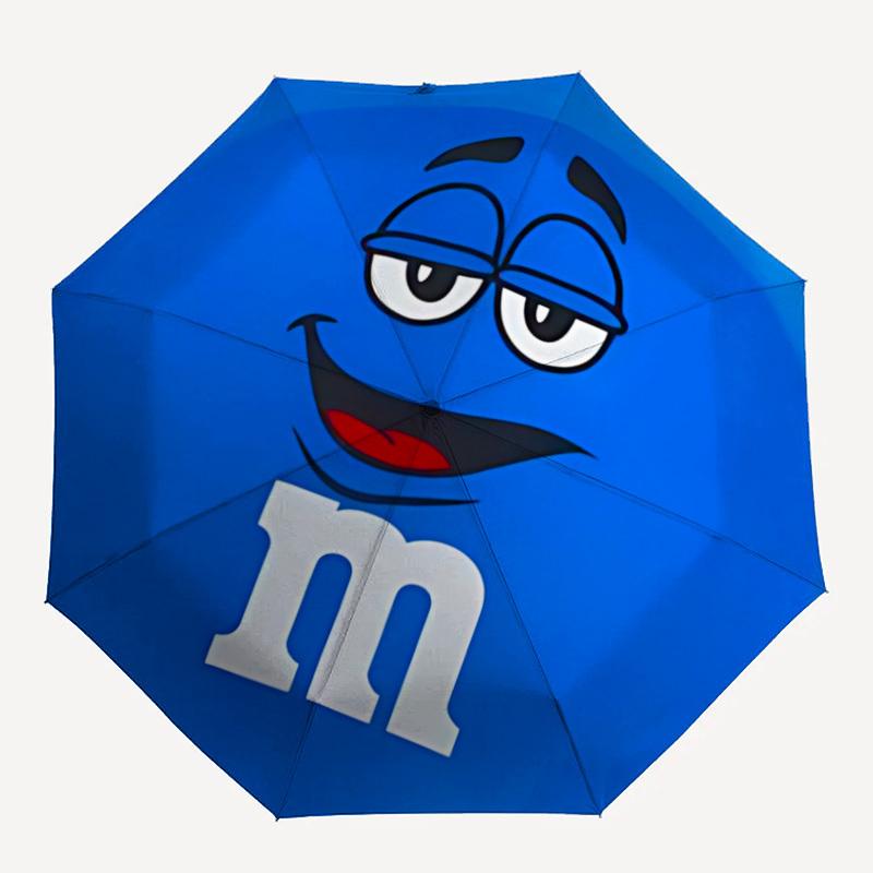 

1PC Blue M&M s Character Print Umbrella, Featuring Automatic Folding, And Shielding. This Sturdy And Durable Umbrella with Eight Ribs Is Convenient fo