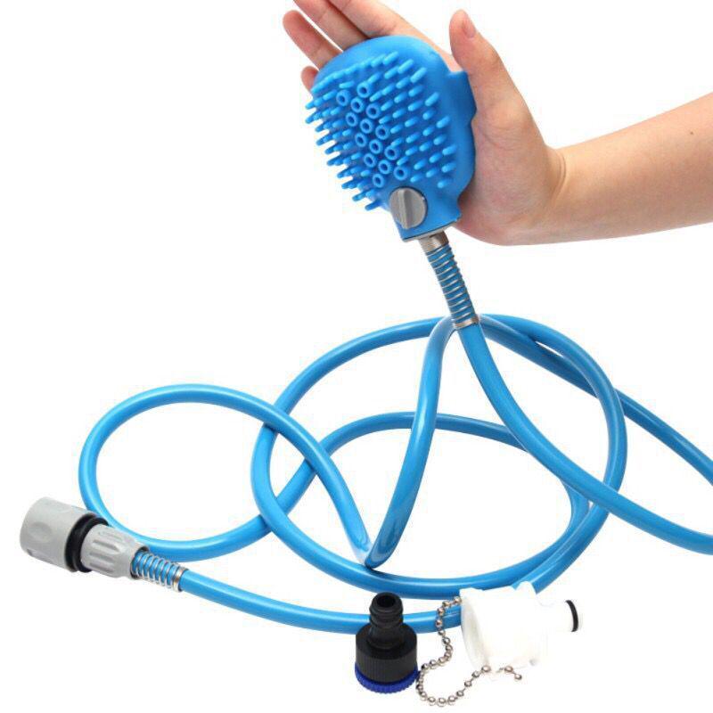 

Кисть для домашних животных: Спринклер для мытья и массажа собак для средних и крупных собак.