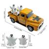 Halloween Ghost Decor Mini Ornaments For Tabletop Funny Truck Ghost Desktop Figurine For Halloween Showcase Entryway Classroom