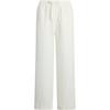 Polo Solid Color Elastic Drawstring Straight Leg Casual Pants Women Bottoms White 211965022-001