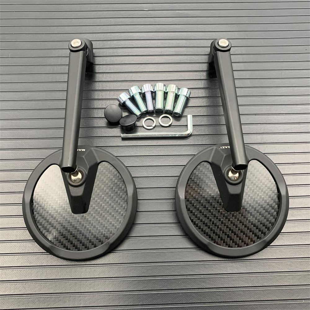 New Motorcycle Rearview Mirror True Carbon Fiber Mirror Modified Rear Mirror Motorbike Accessorie Universal